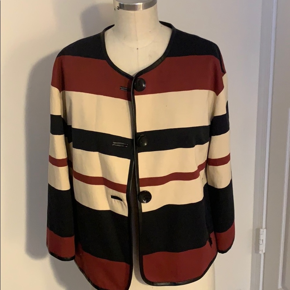 Multi color jacket.